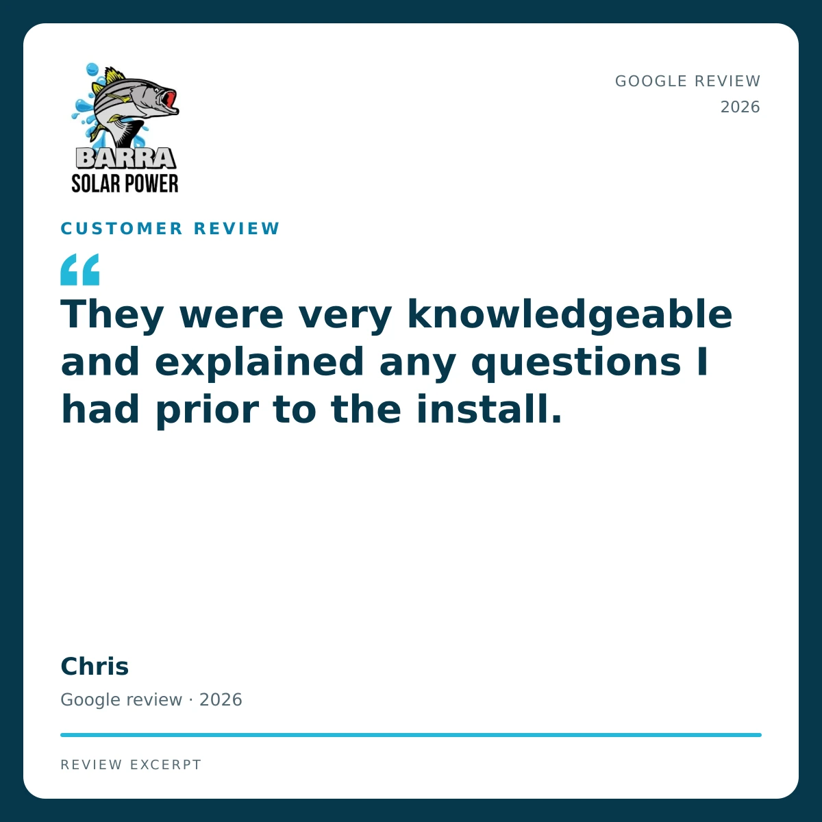 Townsville Solar Battery and Off-Grid | Barra Solar Power Townsville 06 barra review chris
