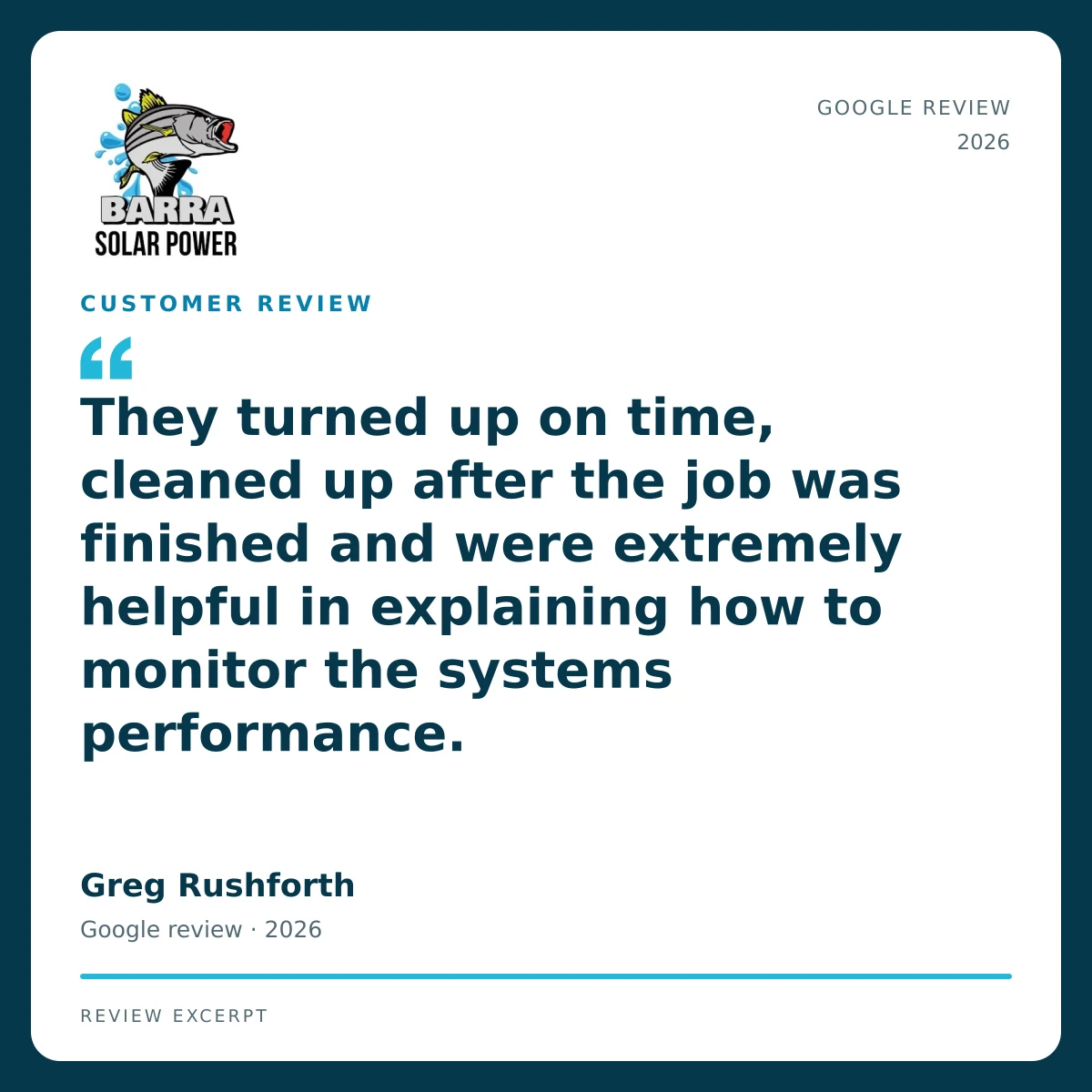 Townsville Solar Battery and Off-Grid | Barra Solar Power Townsville 15 barra review greg rushforth