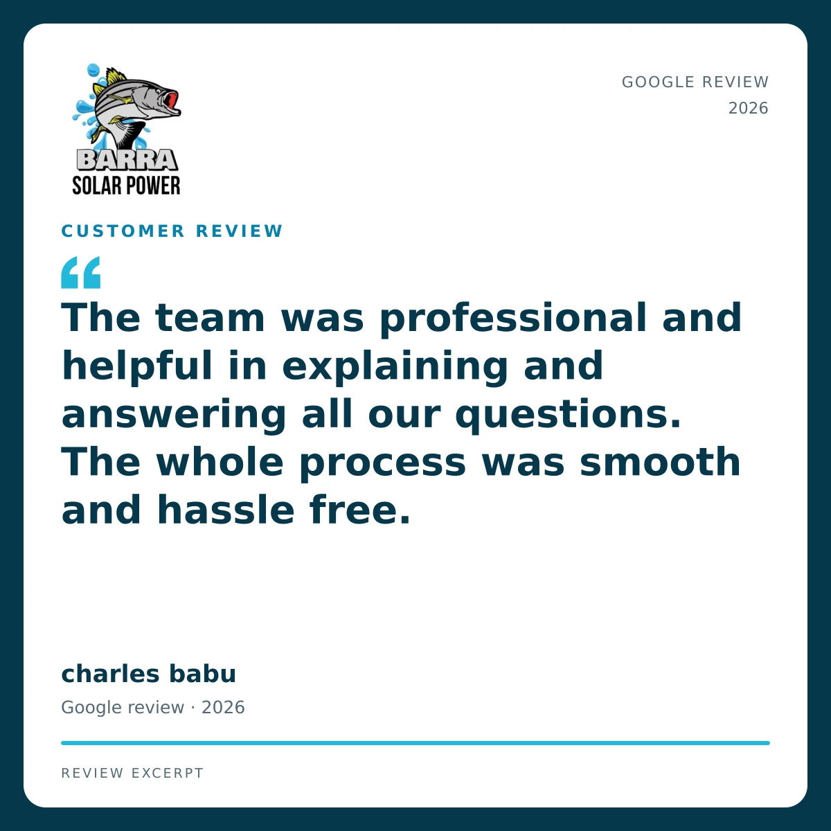 Townsville Solar Battery and Off-Grid | Barra Solar Power Townsville 16 barra review charles babu