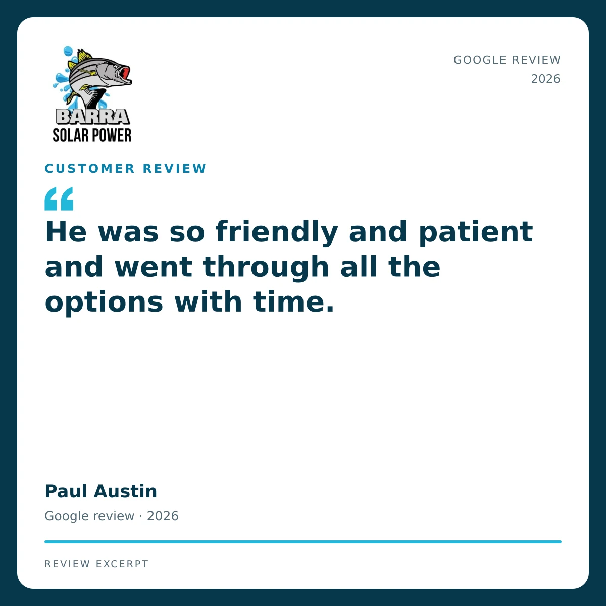 Townsville Solar Battery and Off-Grid | Barra Solar Power Townsville 18 barra review paul austin