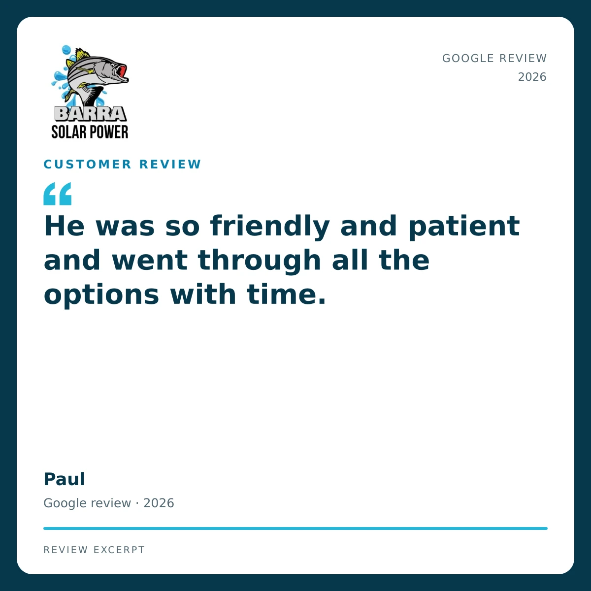 Townsville Solar Battery and Off-Grid | Barra Solar Power Townsville 18 barra review paul