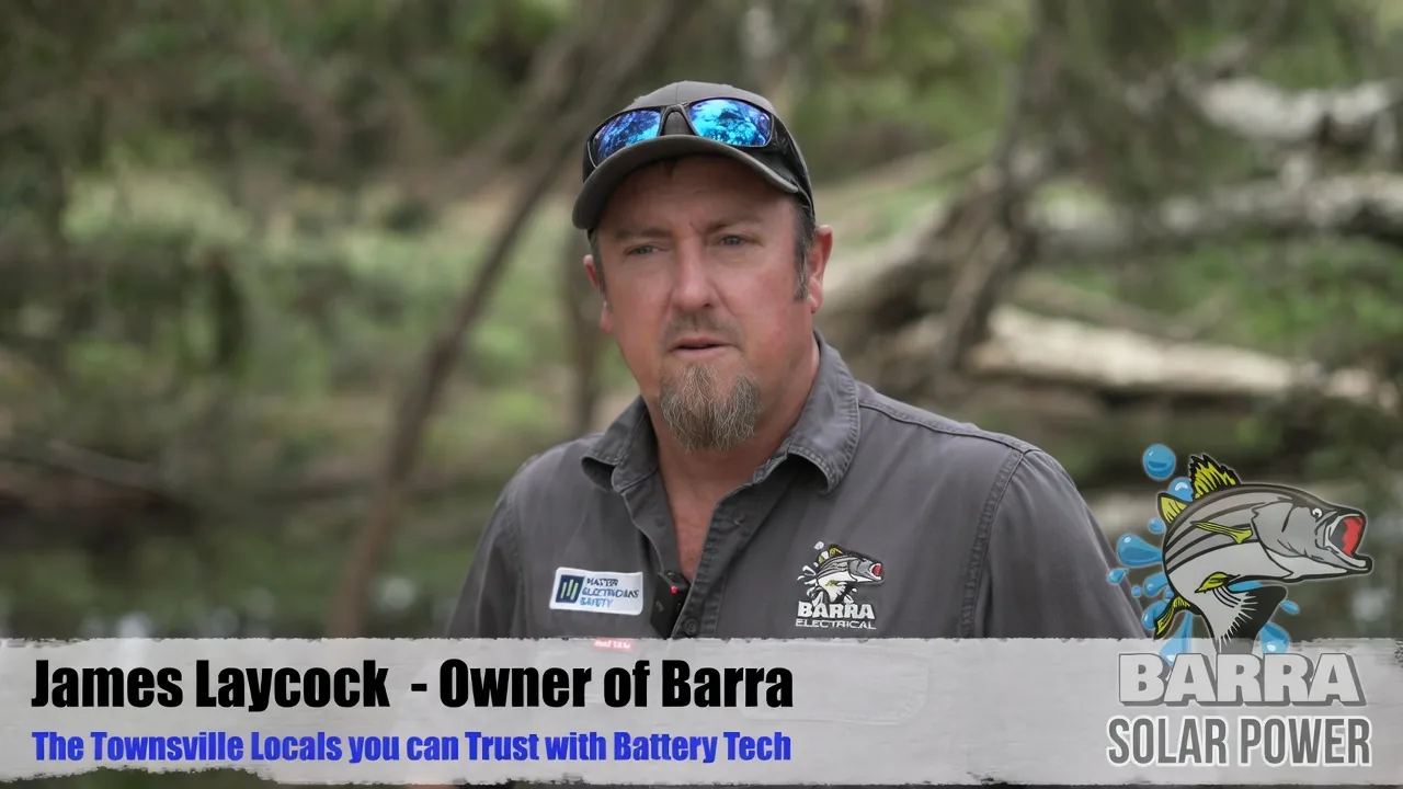 James Laycock, owner of Barra Solar Power, on a job site
