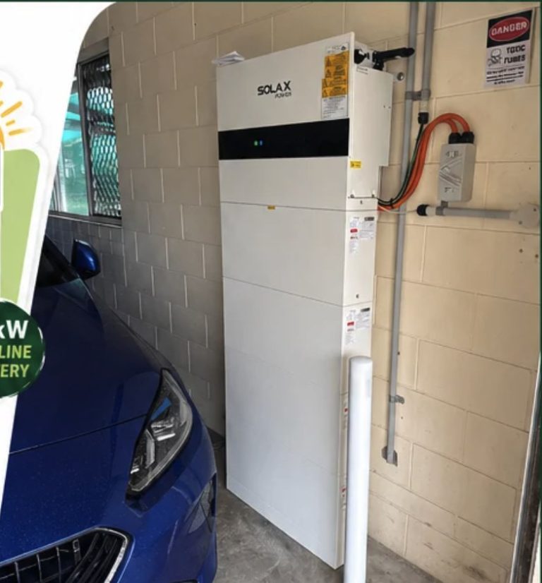 Results | Barra Solar Power Townsville SolaX slimline battery installed in Jody's garage